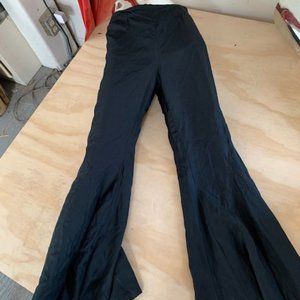 Anna Sui Silk drape flair pants